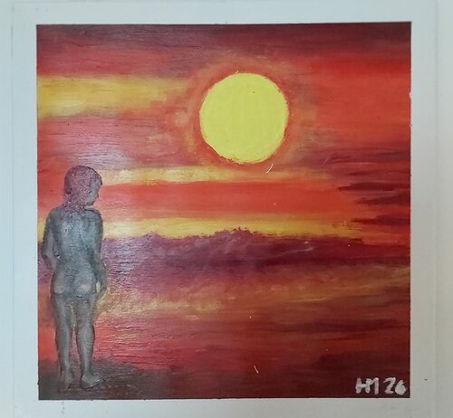 SMAM26-006 Sonnenvenus, geboren aus,dem Feuer van Michael Hoos, Schilderij te koop op Singulart