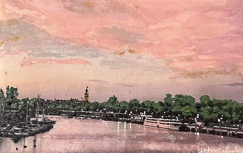 Sevilla y el Guadalquivir van Antonio Balsera Fernández, Schilderij te koop op Singulart
