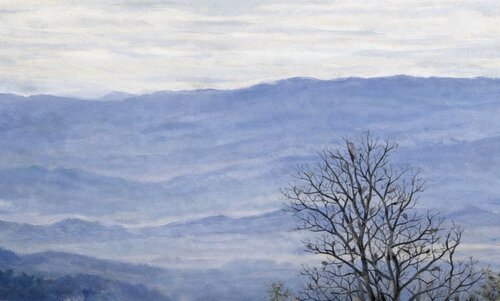 Desde Baeza vista de Sierra Mágina van Antonio Balsera Fernández, Schilderij te koop op Singulart