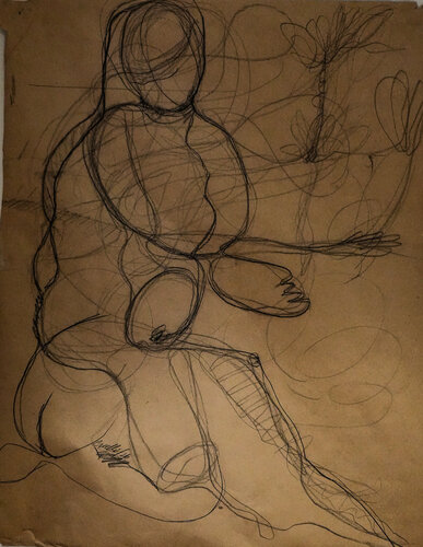 Santa Agueda de Catanea by Angela Cuello, Drawing for Sale on Singulart