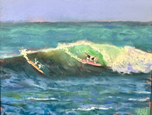 Barreling Bovines van Allison Wiese, Schilderij te koop op Singulart