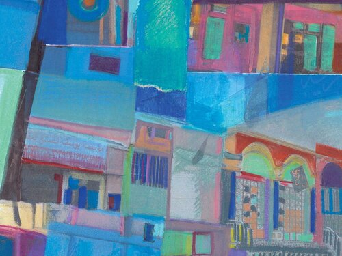 BAHRAIN | OLD CITY BLUES de Sandra Fadayel, Impresión a la venta en Singulart