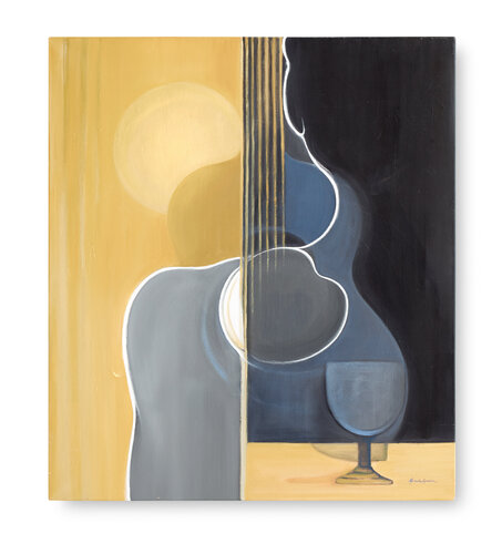 FIGURA CON GUITARRA von Mercedes Aparicio, Malerei kaufen auf Singulart