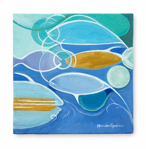 ´ PECES EN EL FONDO DEL MAR´´ von Mercedes Aparicio, Malerei kaufen auf Singulart