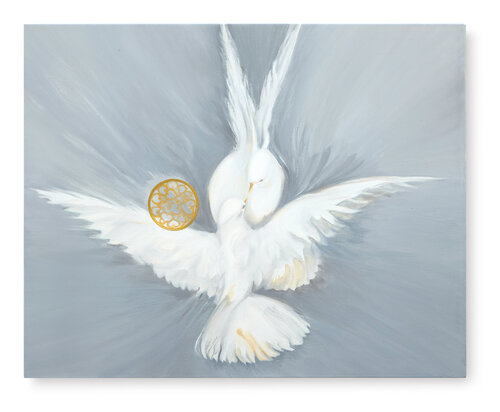 ´ DOS PALOMAS´ van Mercedes Aparicio, Schilderij te koop op Singulart