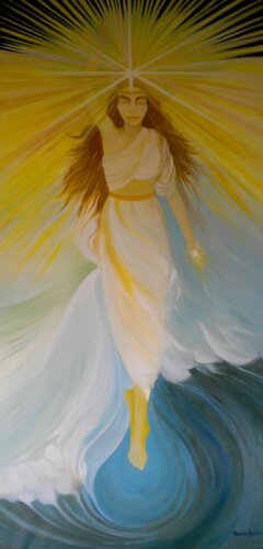 ´ ÁNGEL DEL AGUA´ par Mercedes Aparicio, Peinture en vente sur Singulart