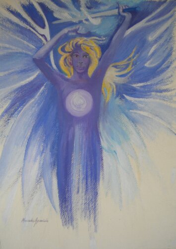 ´ÁNGEL DE TRANSFORMACIÓN´ par Mercedes Aparicio, Peinture en vente sur Singulart