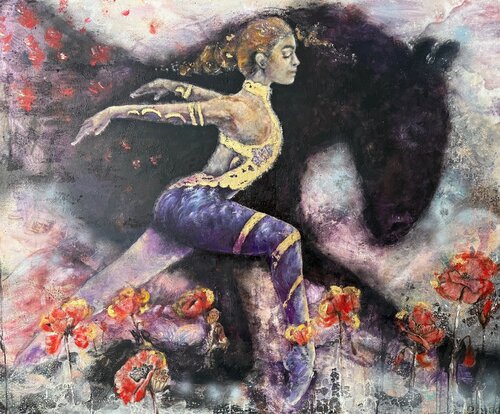 Horse whisperer by Dhira Barein, 회화 for Sale on Singulart