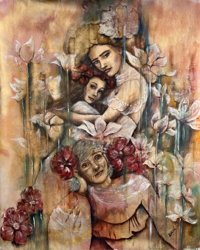 Three Generations by Dhira Barein, Painting for Sale on Singulart