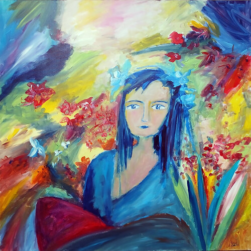 Eclosion di caroline Kasteller, Pittura in vendita su Singulart