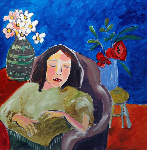 La sieste di caroline Kasteller, Pittura in vendita su Singulart