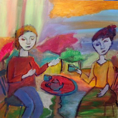 Les amies van caroline Kasteller, Schilderij te koop op Singulart