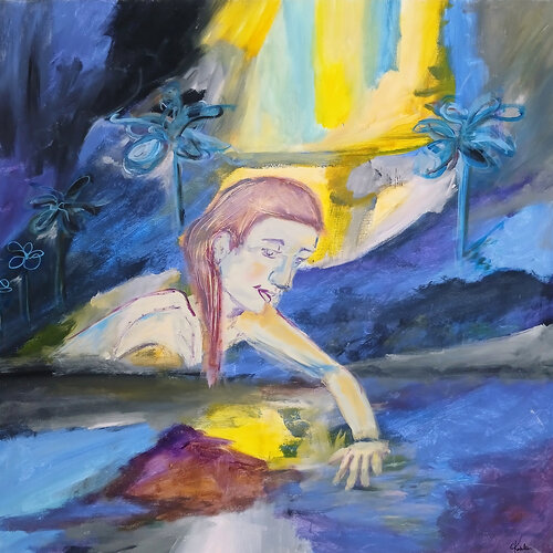 Choyer son reflet von caroline Kasteller, Malerei kaufen auf Singulart