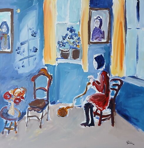 A l'ouvrage di caroline Kasteller, Pittura in vendita su Singulart