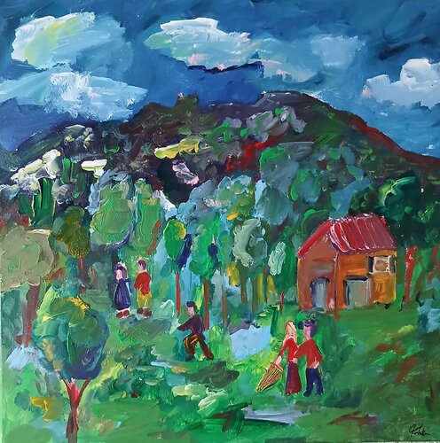 Après la pluie di caroline Kasteller, Pittura in vendita su Singulart