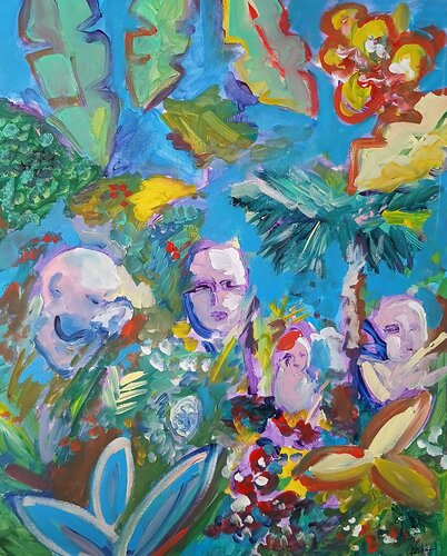 Jungle ancestrale von caroline Kasteller, Malerei kaufen auf Singulart