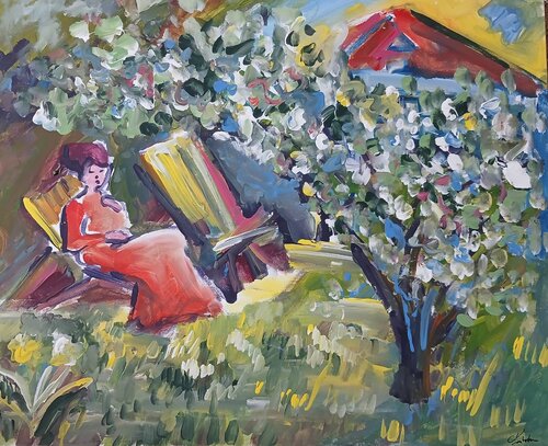 L'ombre du jardin von caroline Kasteller, Malerei kaufen auf Singulart