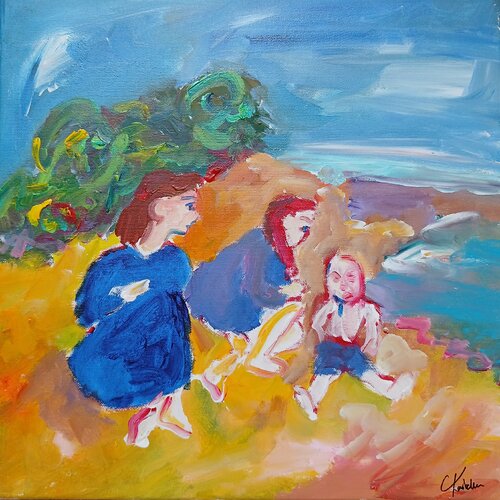 Jeux dans le sable de caroline Kasteller, Pintura a la venta en Singulart
