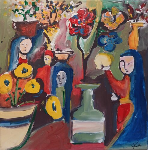 La fabrication de sortilèges by caroline Kasteller, 油畫 for Sale on Singulart