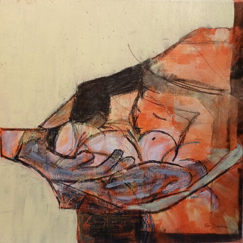 Maternité jaune von caroline Kasteller, Malerei kaufen auf Singulart