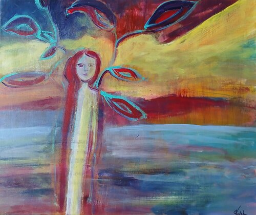 Sortir des eaux by caroline Kasteller, 油畫 for Sale on Singulart