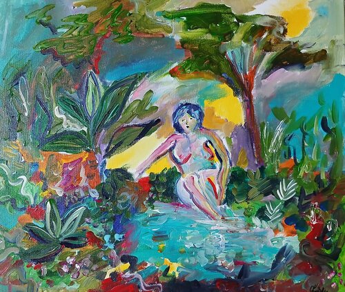 Le reflet du temps écoulé von caroline Kasteller, Malerei kaufen auf Singulart