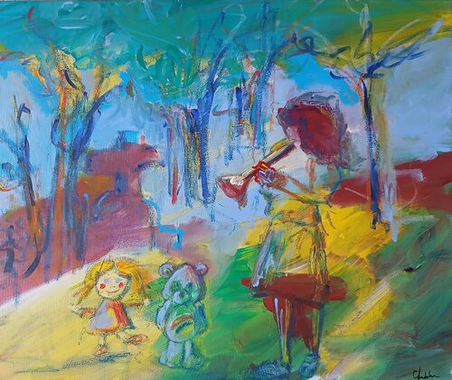 Mon enfance von caroline Kasteller, Malerei kaufen auf Singulart