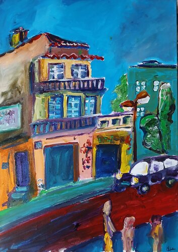 La vue de chez Ferdinand di caroline Kasteller, Pittura in vendita su Singulart