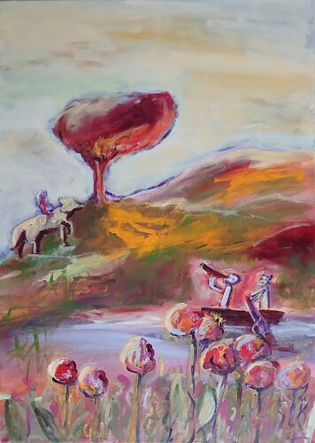 la longue vue di caroline Kasteller, Pittura in vendita su Singulart