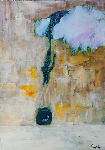 L'équilibre fragile de la chute di caroline Kasteller, Pittura in vendita su Singulart