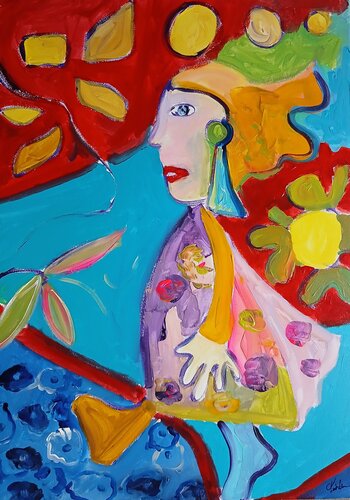 La bretonne qu'il faut retenir di caroline Kasteller, Pittura in vendita su Singulart