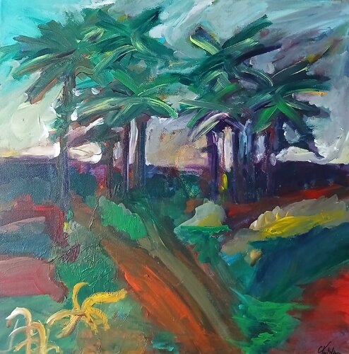 L'horizon de Gauguin van caroline Kasteller, Schilderij te koop op Singulart