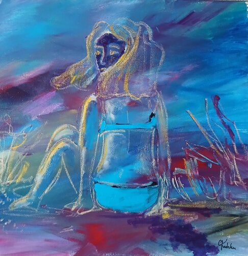Sur la plage van caroline Kasteller, Schilderij te koop op Singulart