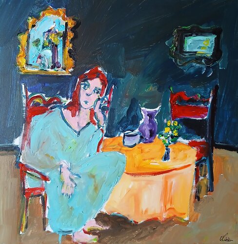 Réflexion a 8h12 de caroline Kasteller, Pintura a la venta en Singulart