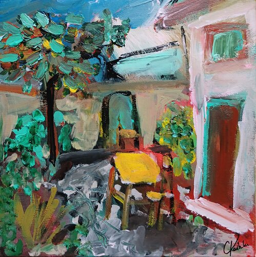 Rue des pinsons von caroline Kasteller, Malerei kaufen auf Singulart