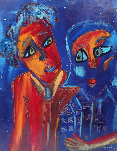Les petits vieux von caroline Kasteller, Malerei kaufen auf Singulart