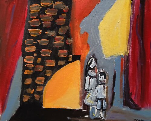 La sortie d'école de caroline Kasteller, Pintura a la venta en Singulart