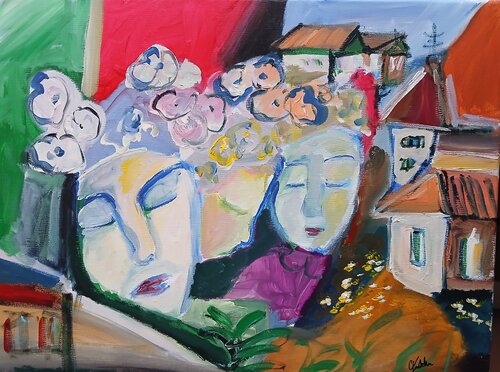 Les bretonnes di caroline Kasteller, Pittura in vendita su Singulart
