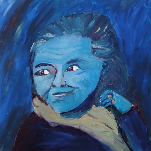 Marguerite Yourcenar di caroline Kasteller, Pittura in vendita su Singulart