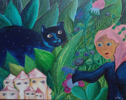 Caroline au pays des merveilles by caroline Kasteller, 絵画 for Sale on Singulart