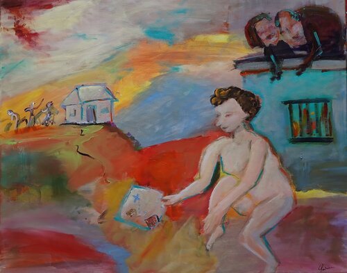 Suzanne et les vieillards di caroline Kasteller, Pittura in vendita su Singulart