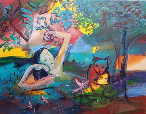 Force forêt by caroline Kasteller, Painting for Sale on Singulart