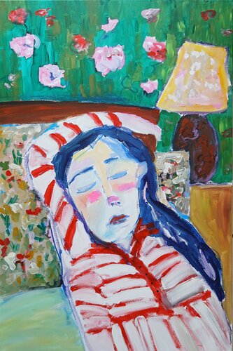 La dormeuse indienne by caroline Kasteller, Painting for Sale on Singulart