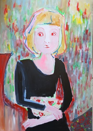 Le regard adolescente de caroline Kasteller, Pintura a la venta en Singulart