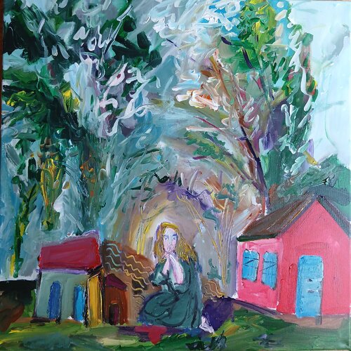 La cabane de Jeanne von caroline Kasteller, Malerei kaufen auf Singulart