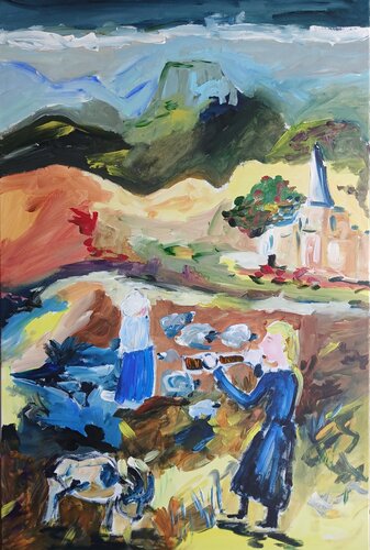La vallée et la bergère de caroline Kasteller, Pintura a la venta en Singulart