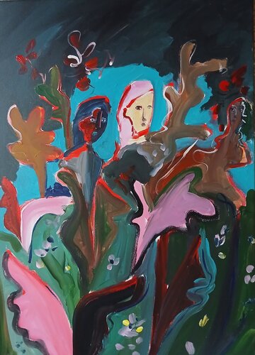 La floraisons des âmes fleurs von caroline Kasteller, Malerei kaufen auf Singulart