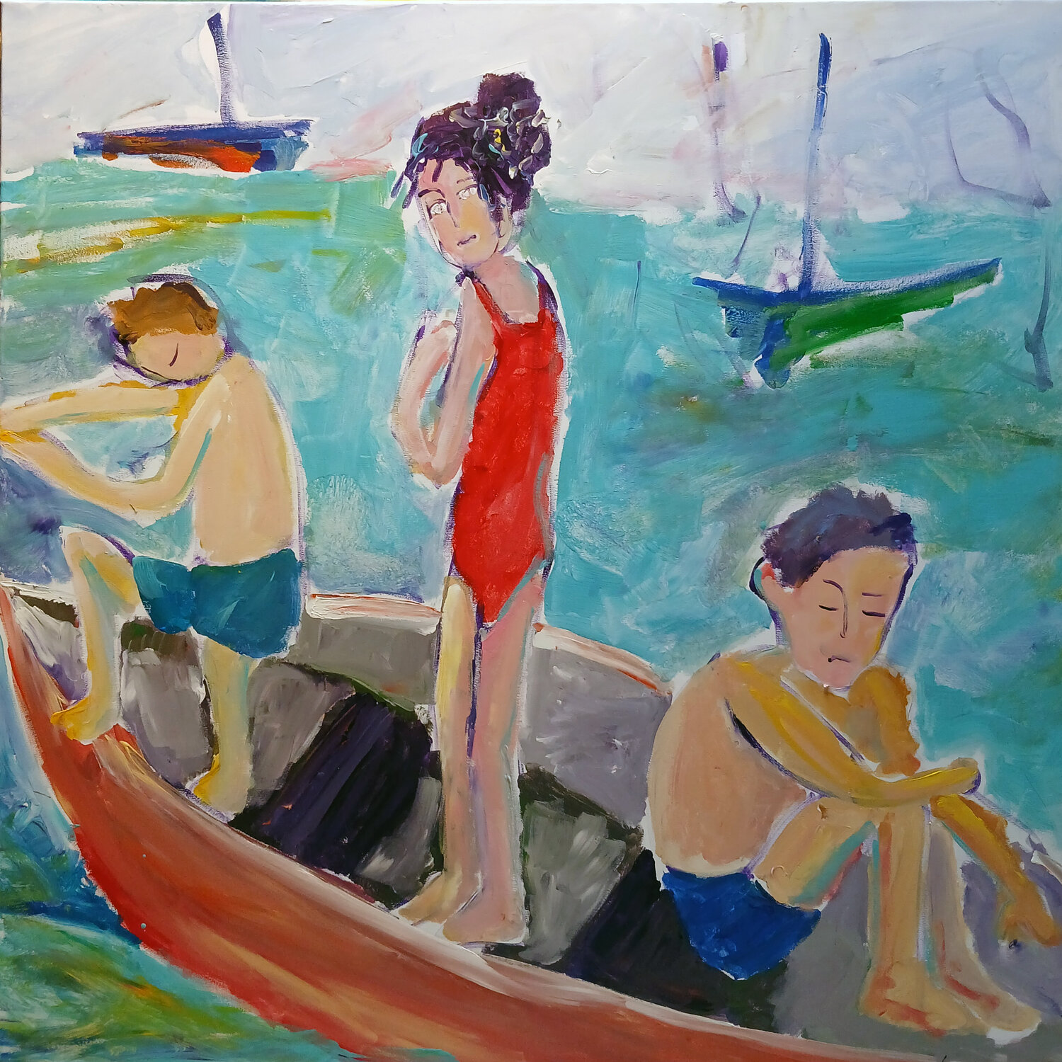 Les enfants dans la barque caroline Kasteller