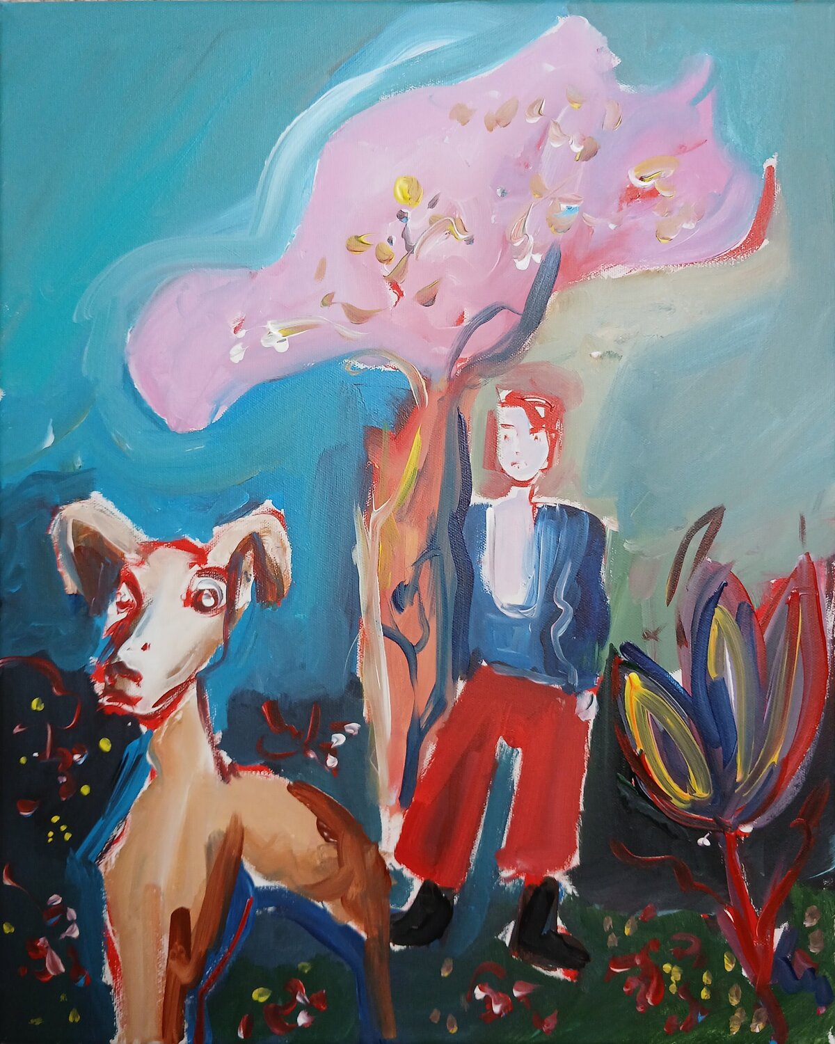 Le dilettante caroline Kasteller Origineel schilderij te koop