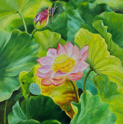 Lotus di Yunfeng Yang, Pittura in vendita su Singulart